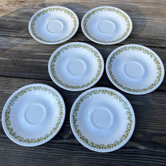 Corelle Other - Vintage Corelle Spring Blossom Crazy Daisy Saucer 6-1/4" Flower Set Of 6